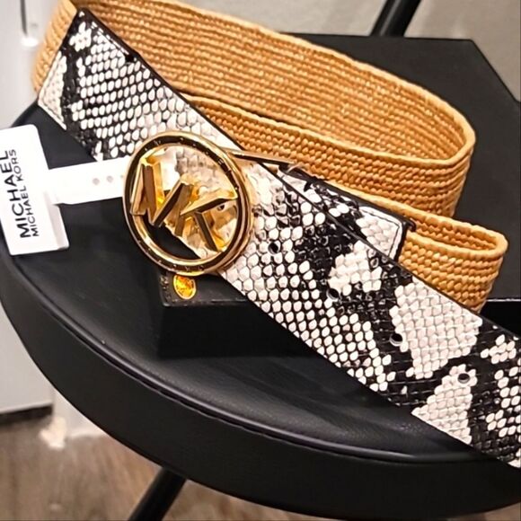 Michael Kors Snakeskin‎ Stretch Belt main image 4